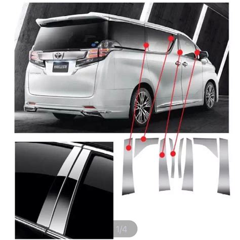 Toyota Vellfire Alphard Anh 20 Anh 30 Chrome Window Pillar Trim