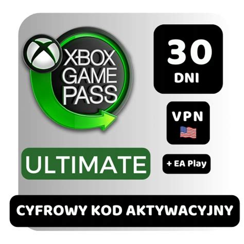 Subskrypcja Xbox Game Pass Ultimate 1 MiesiĄc 30 Dni Pc Kod Klucz Vpn