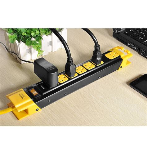 Bestten Outlet Heavy Duty Metal Surge Protector Power Strip With Cord