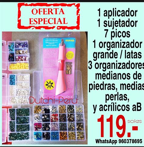 Aplicador Hotfix Strass Oferta Llena De Strass Medias Perlas Latas Y