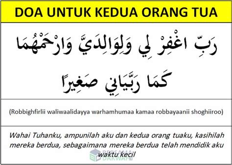 Bacaan Amalan Doa Untuk Kedua Orang Tua Lengkap Arab Latin Dan Artinya