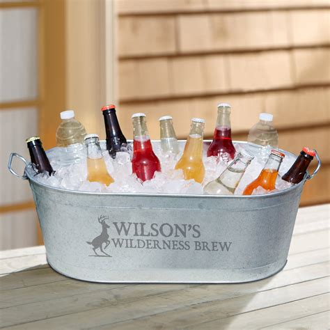 Personalized Galvanized Family Name Beverage Tub or Tub with Stand ...