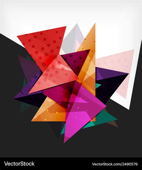 Abstract Composition 3d Geometric Shapes Vector Image