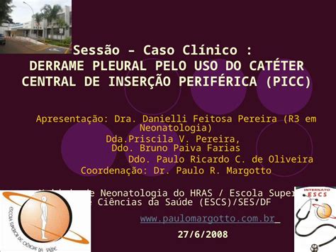 Ppt Sess O Caso Cl Nico Derrame Pleural Pelo Uso Do Cat Ter