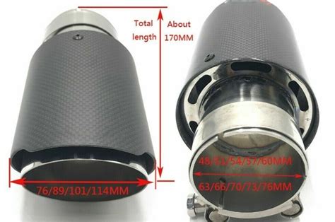 Embout Echappement Pour Akrapovic Carbone Noir Brillant Tube Chrome