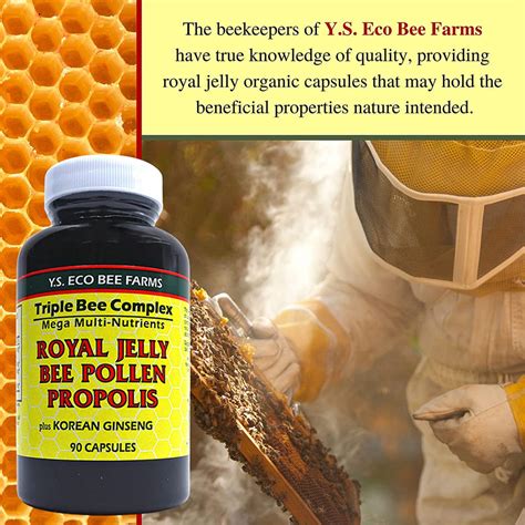 Ys Eco Bee Farms Triple Bee Complex Royal Jelly Bee Pollen Propolis