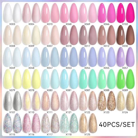 LILYCUTE Pcs Set Pink Nude Gel Nail Polish Kit Glitter Sequins