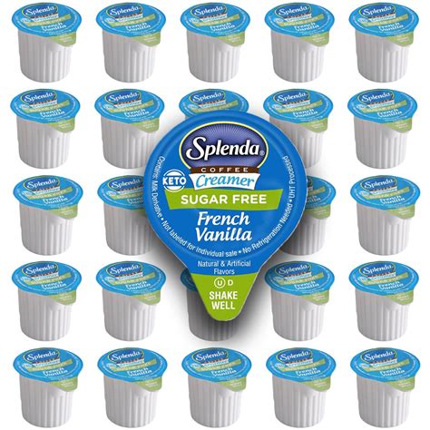 Splenda Sugar Free French Vanilla Creamer Single Serve Cups 043 Fl