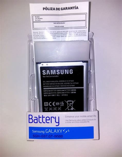 Bateria Samsung Galaxy S4 I9500 I337 2600 Mha Caja Original 599 00