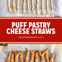 Puff Pastry Cheese Straws - Easy Appetizers