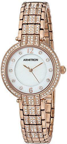 Armitron Women S 75 5430MPRG Genuine Crystal Accented Rose Gold Tone