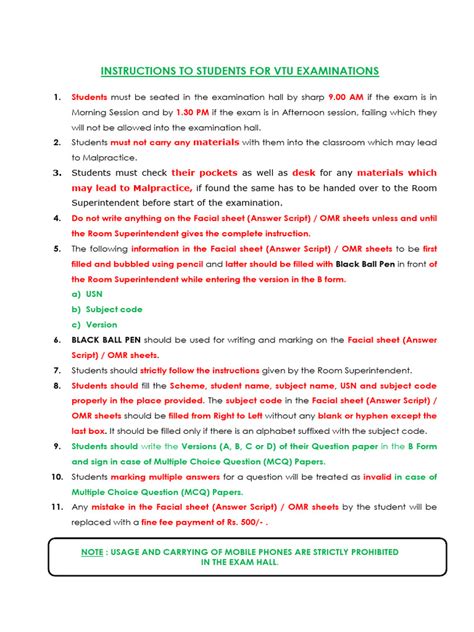 vtu exam instructions  students  multiple choice chess openings