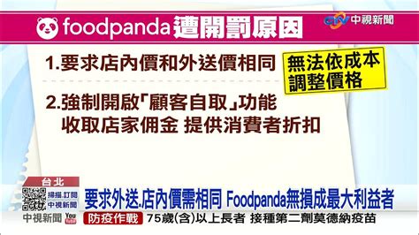 Foodpanda遭重罰200萬 公平會 違反公平法│中視新聞 20210917 Youtube