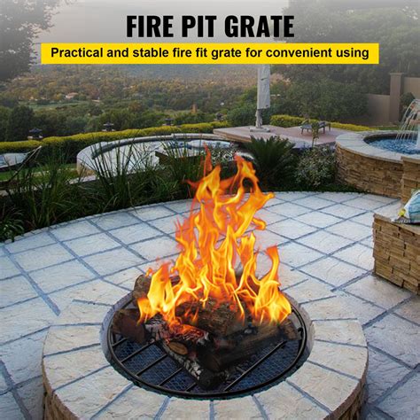 Vevor Fire Pit Grate Round Firewood Grate Grate For Fire Pit Heavy