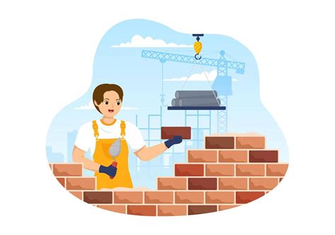 Laying Bricks Clipart