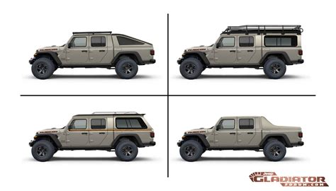 Jeep Gladiator Toppers, Covers, Caps, Racks, Shells, Campers Imagined ...