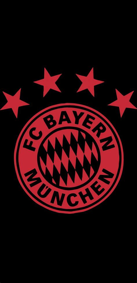 Download Bayern Munich Logo Black Red Wallpaper | Wallpapers.com