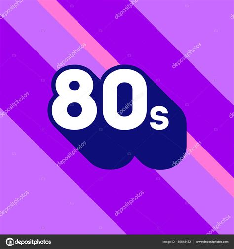 80s logo design | 80s logo design. 1980s sign with long shadow. — Stock Vector © lakogal #169548432