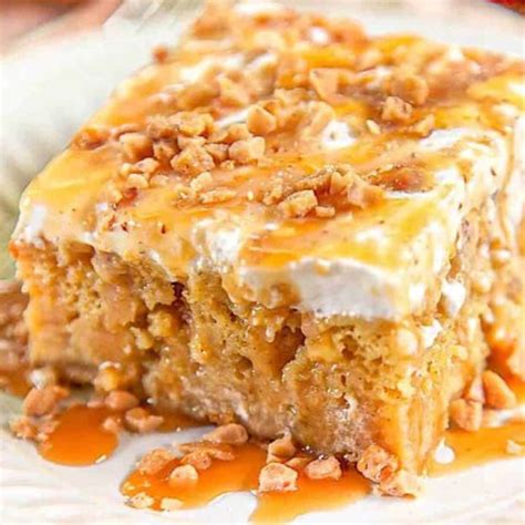 Sweet Autumn Delight Caramel Apple Toffee Cake Recipe Easy To Cook