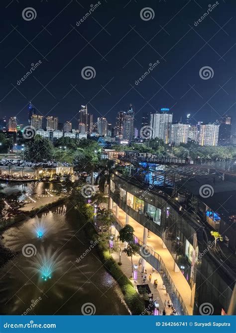 Night Jakarta City stock image. Image of glow, city - 264266741