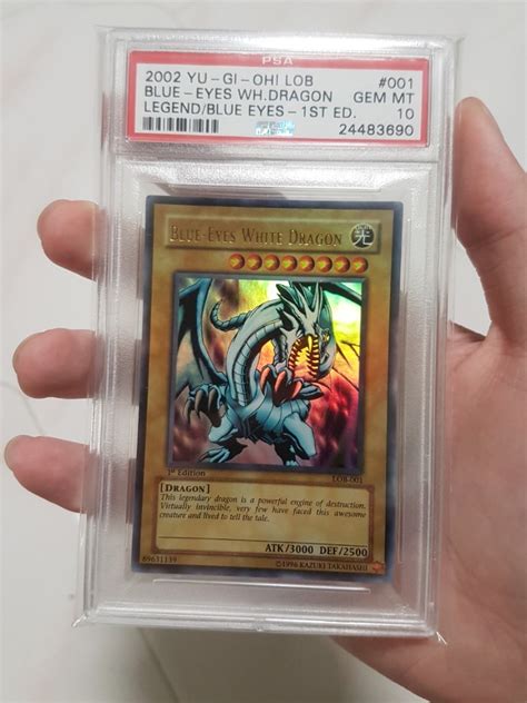 Psa 10 Blue Eyes White Dragon 1st Edition Lob 001 Hobbies And Toys Toys