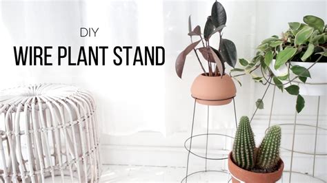 Diy Wire Plant Stand Youtube