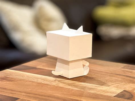 3d Cube Cat Diy Easy Beginner Papercraft Digital Svg Etsy