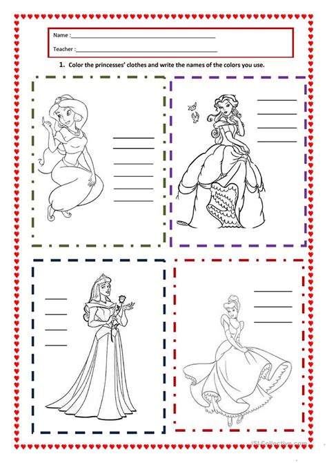 The Printable Princess Worksheets Lyana Worksheets