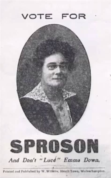 Emma Sproson: Wolverhampton suffragette, became the city's first female councillor! Suffragette ...