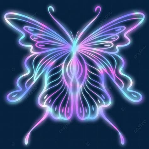 Glow Butterfly Png Image Glowing Butterfly Colored Colorful Butterfly