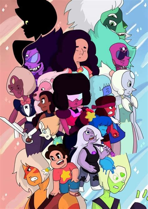 Download Pink Blue Steven Universe Characters Wallpaper | Wallpapers.com