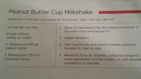 Peanut Butter Cup Milkshake I Made This From The Vitamix Creations Recipes Book And It Is