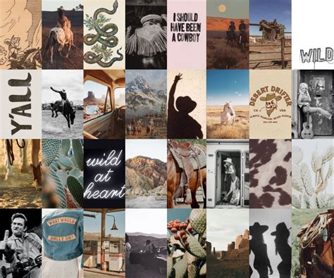 Western Aesthetic Wall Collage Digital Download 75 Pieces - Etsy