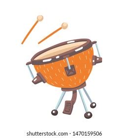 Vector Illustration Timpani Drum Classical Musical Stock Vector