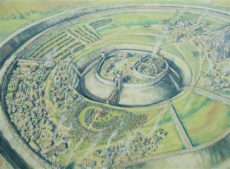 Old Sarum England This Is A Model Reconstruction Of The Medieval