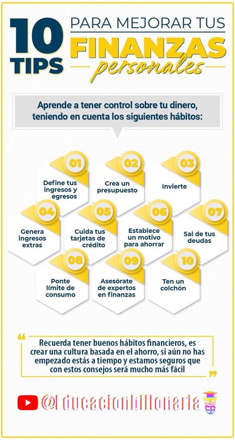 10 Tips Para Mejorar Tus Finanzas Personales Finanzas Personales