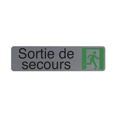 Exacompta Plaque De Signalisation Sortie De Secours