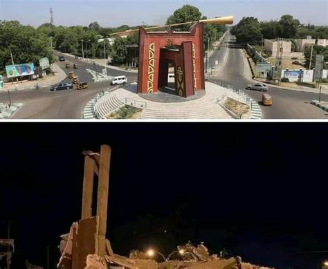 How Kano State Governor Demolishes Symbolic Govt House Roundabout | HOTPEN