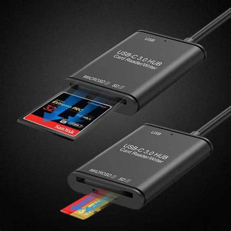 Jual GLO Card Reader USB Type C 3 In 1 USB 3 0 Hub Micro SD SD Card