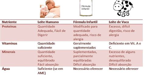 Mama Bebê Diferenças entre leite humano fórmula infantil e leite de vaca