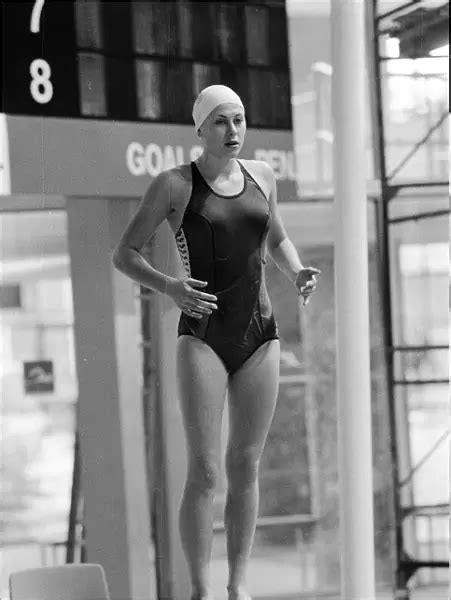 Poster Print Of Swimmer Sharron Davies Seen Here Training At