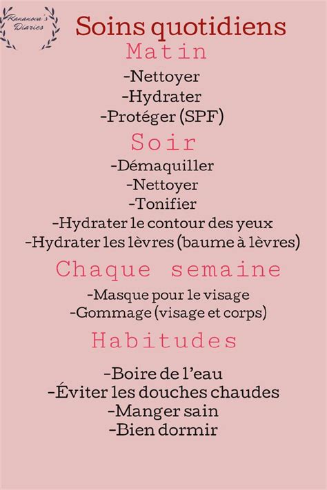 Soin de visage les étapes dune bonne routine Routine pour le visage