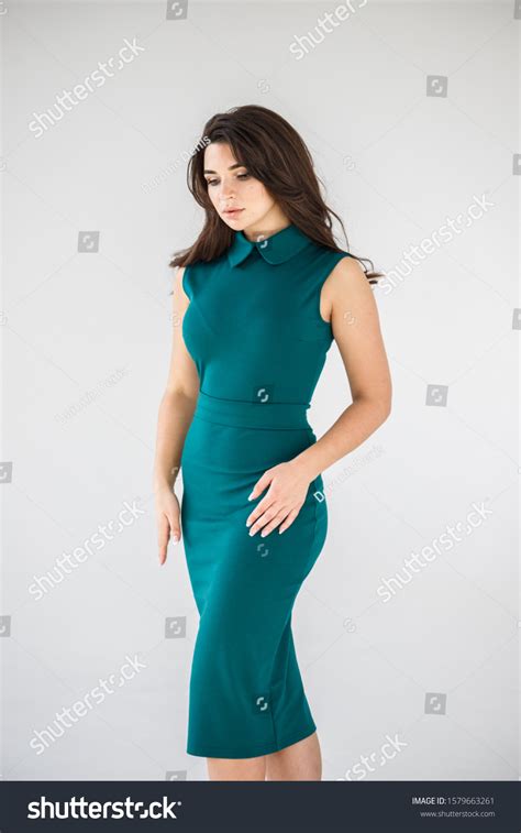 Lovely Sexy Brunette Girl Dress Posing Stock Photo Shutterstock