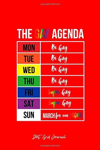 Dot Grid Journal Super Gay Agenda Pride Flag Lgbtq Inspirational Lgbt