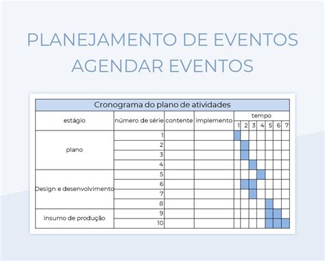 Uma Das Ferramentas Utilizadas No Planejamento De Eventos Chama Se - Planilhas Planejamento De Eventos Agendar Eventos Excel e Edição On ...