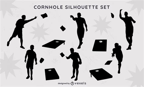 Playing Cornhole Black Background