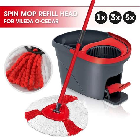 Pcs Replacement Microfibre Spin Mop Clean Refill Head For Vileda O