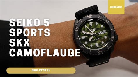 Unboxing Seiko Sports Skx Camouflage Street Style Srpj K F