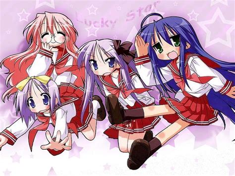 Celebrations Cute Lucky Star Anime Characters Hd Wallpaper Peakpx