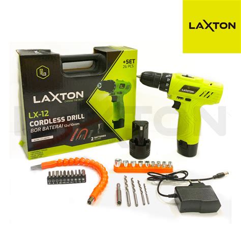 Jual Laxton Mesin Bor Baterai Tangan Cordless Drill Cas V Mm Murah